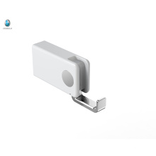 Wall mounted white and chrome bathroom towel hook single hanger